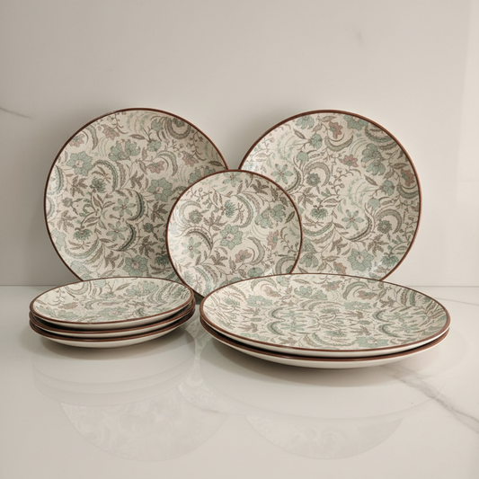Verona Dinner Plates | 4 Full and 4 Quarter Plate