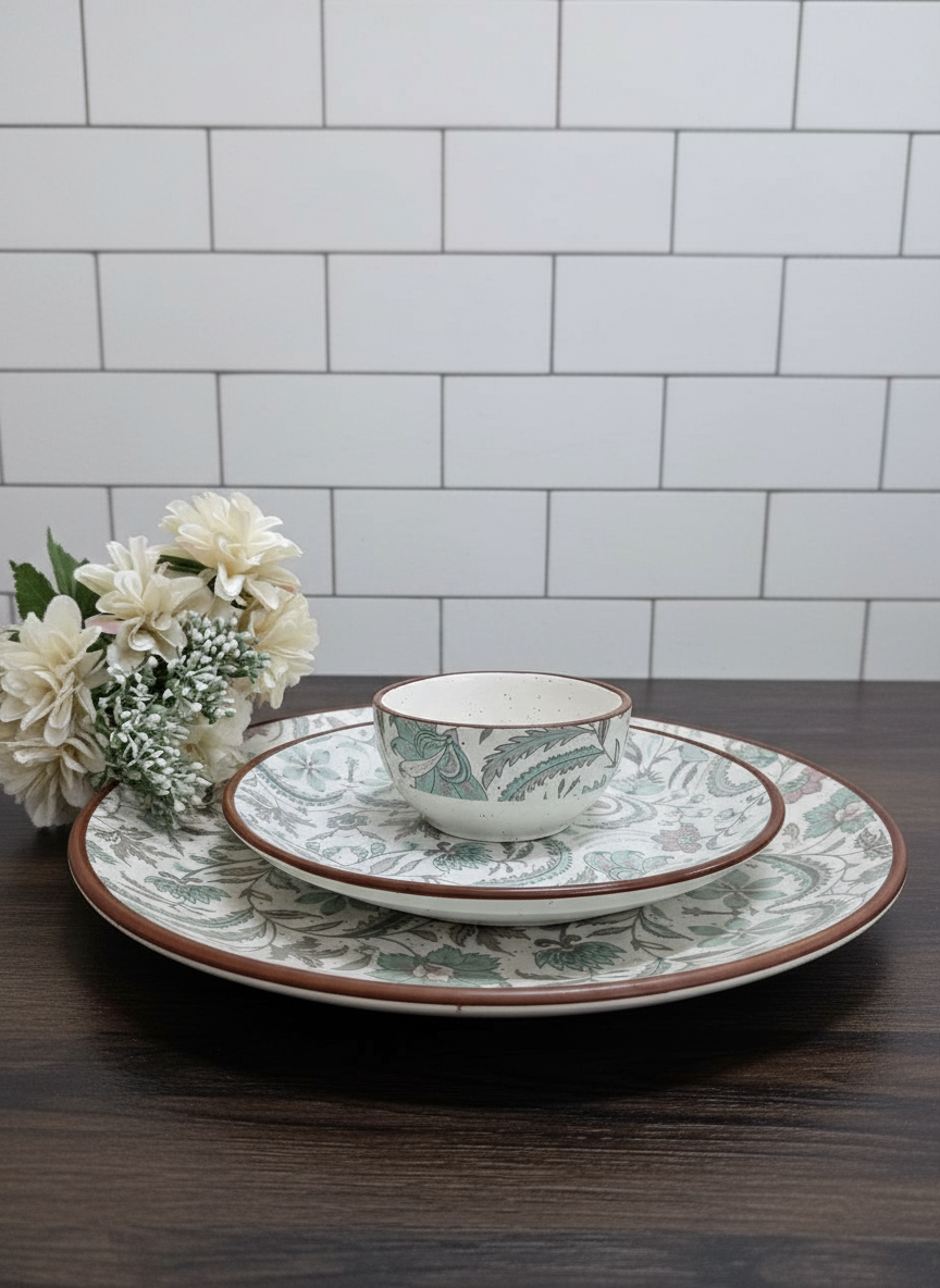 Handcrafted Verona Ceramic Dinner Set – 40 Pieces