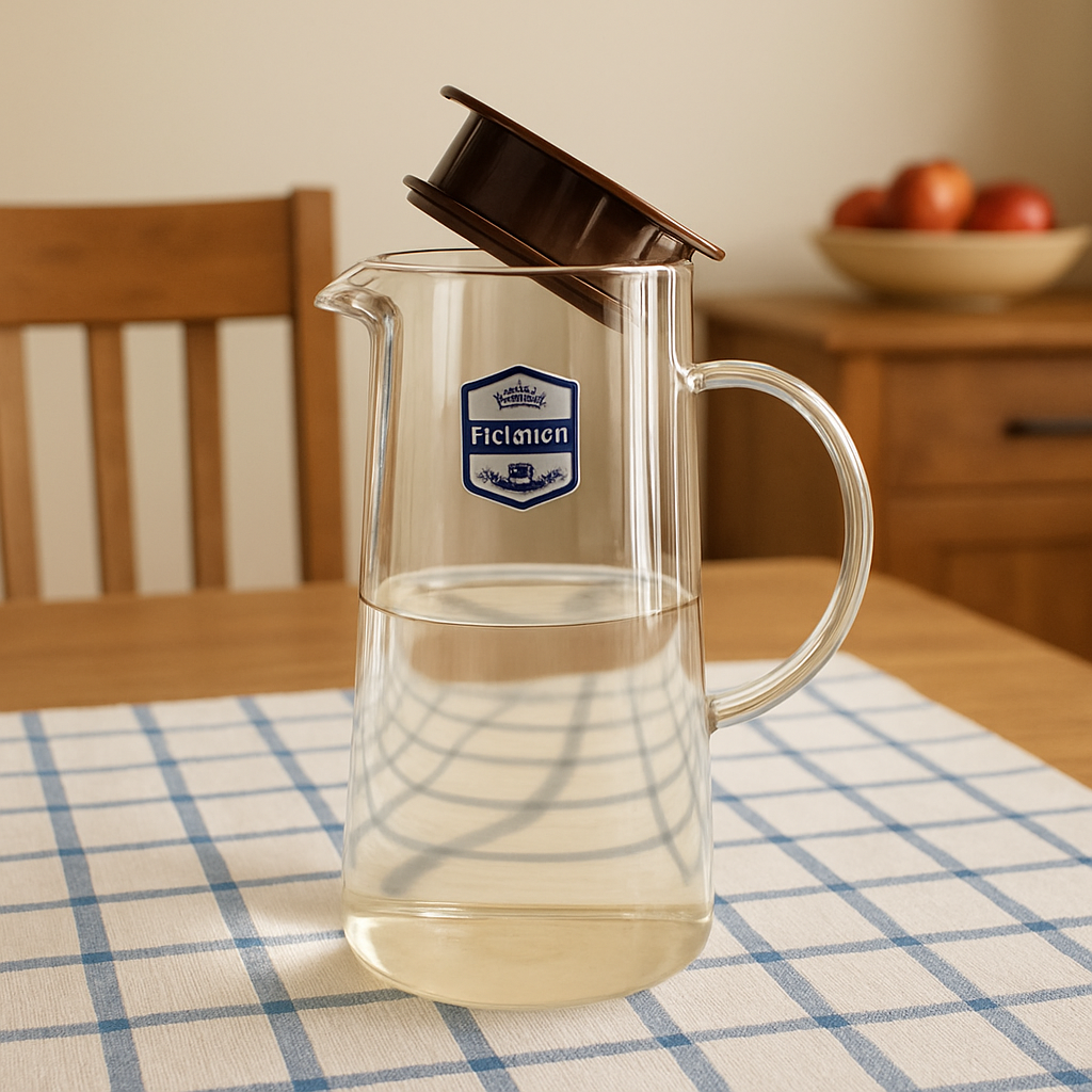 Glass Jug with Lid & Easy-Pour Handle (1.5L)