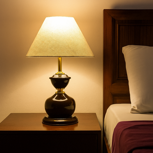 Classic Urn-Style Table Lamp with Linen Shade