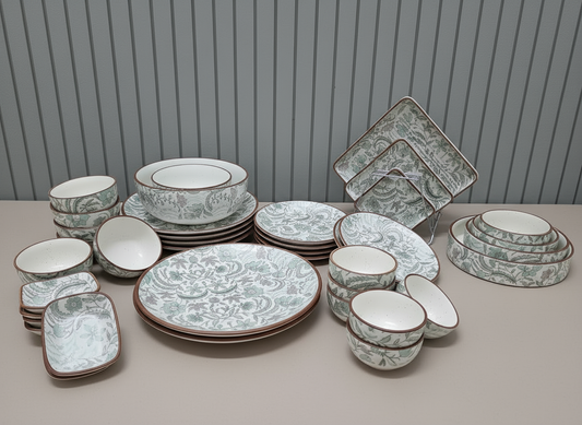 Handcrafted Verona Ceramic Dinner Set – 40 Pieces