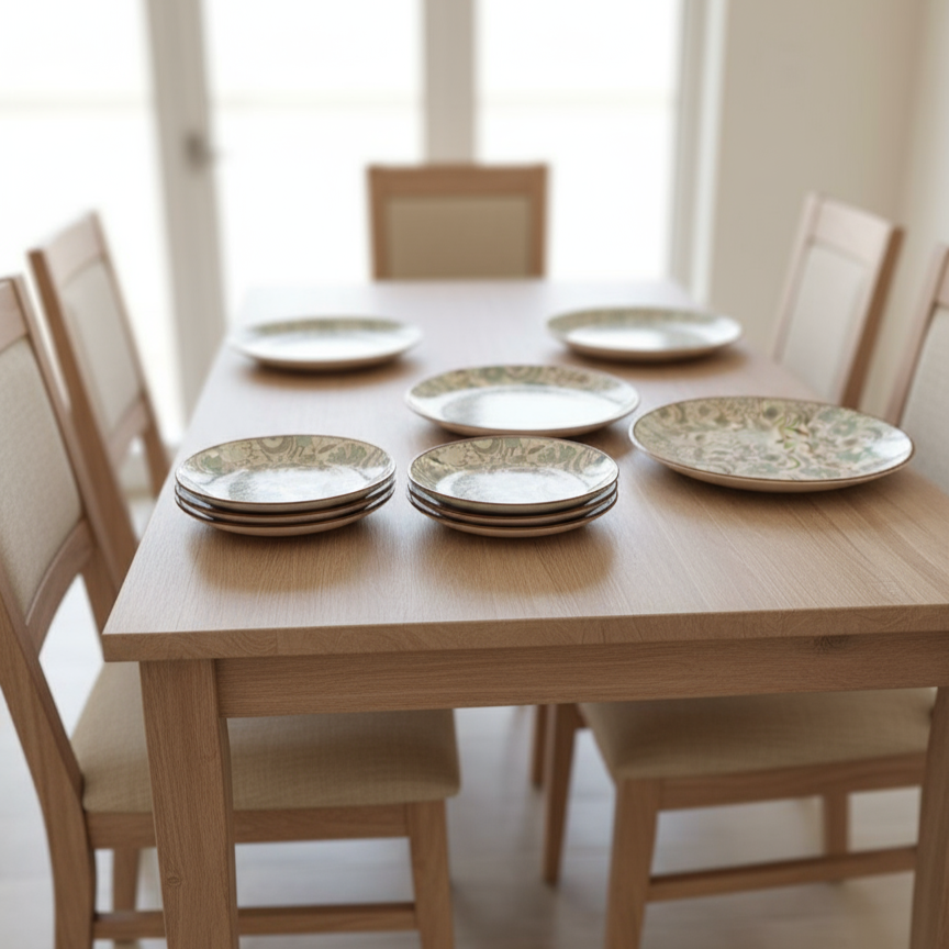Verona Dinner Plates | 4 Full and 4 Quarter Plate