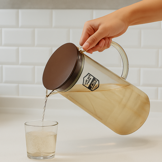 Glass Jug with Lid & Easy-Pour Handle (1.5L)