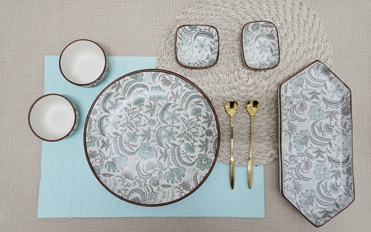 Handcrafted Verona Ceramic Dinner Set – 40 Pieces