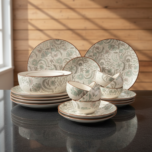 Handcrafted Verona Ceramic Dinner Set – 26 Pieces