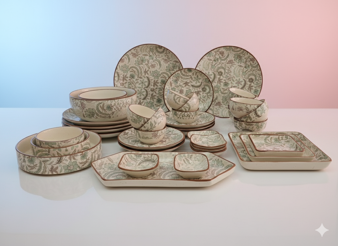 Handcrafted Verona Ceramic Dinner Set – 36 Pieces