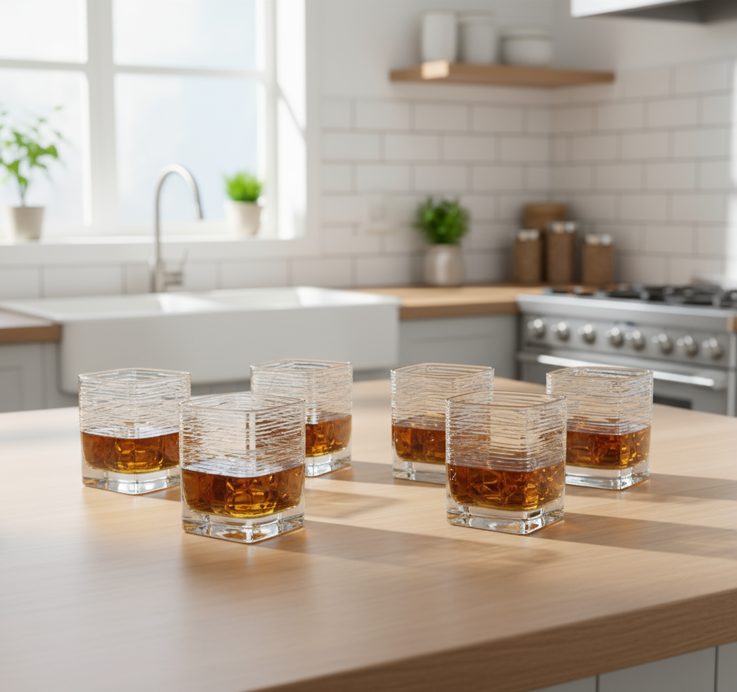 6-Piece Textured Whisky Glass Set