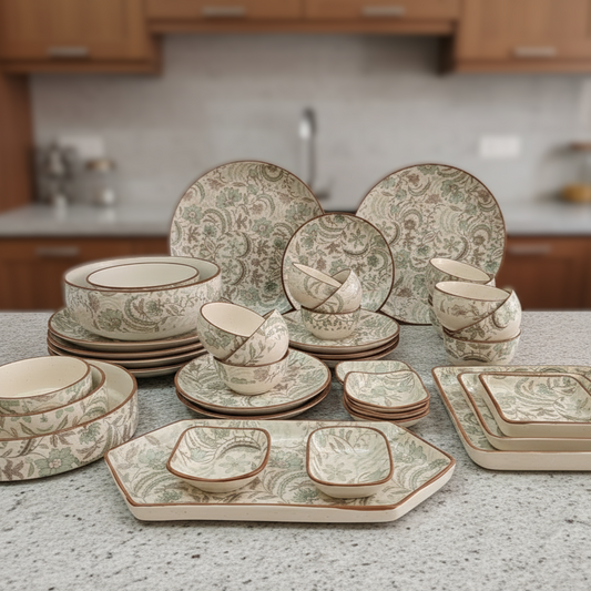 Handcrafted Verona Ceramic Dinner Set – 40 Pieces