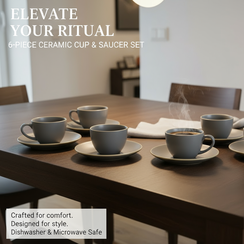 Premium Elan Collection 47-Piece Ceramic Dinnerware Set – Timeless Elegance for Every Occasion