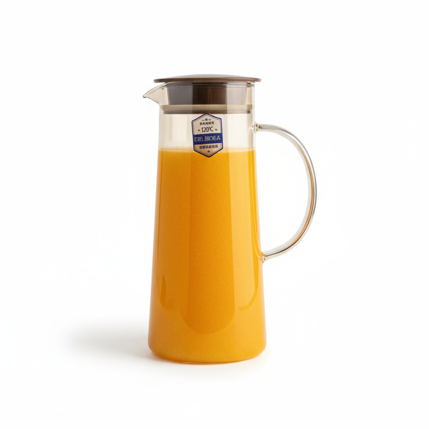 Glass Jug with Lid & Easy-Pour Handle (1.5L)